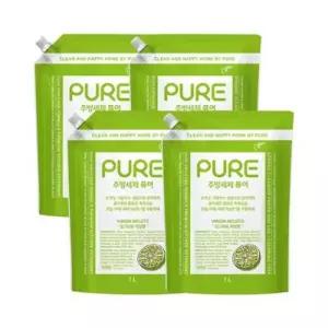 [텐바이텐]피죤 주방세제 퓨어 주방세제 리필 1000ml 4개 모히토