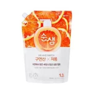 [텐바이텐]순샘 주방세제 구연산 자몽 리필 1200ml 주방세제 세정 항균