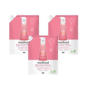[메소드] 메소드 주방세제 리필 핑크그레이프 1L 3개입