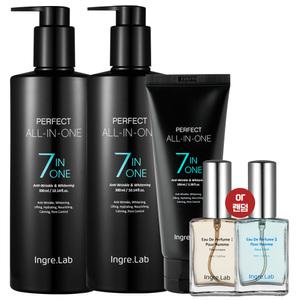인그리랩 퍼펙트 올인원 4종 스킨 로션 본품300mlx2개+여행용100ml1개+향수1개 남성 화장품 에센스