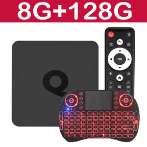 셋톱 박스 글로벌 Q1 안드로이드 14 스마트 TV ATV 램 쿼드 코어 H313 2 4G 및 5G 듀얼 와이파이 구글 어시스턴트 4GB 8GB 롬 64GB 128GB