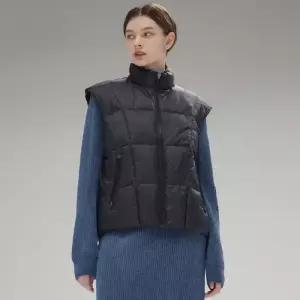 스케쳐스 여성 아이코닉 튜브 패딩 베스트(블랙)