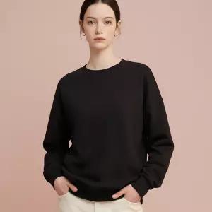 바닐라비 소매 자수 오버핏 기모 맨투맨 V1