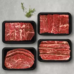 [롯데백화점]인정식탁 비앤피월드 소고기 모둠구이세트 800g(토시살+부채살+살치살+갈비본살)