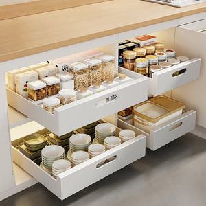 무타공 슬라이딩 주방 선반 레일 싱크대 하부장 정리 양념통 정리대 수납 슬라이드 수납장