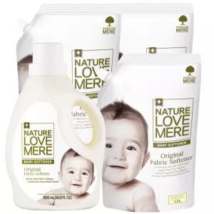 네이쳐러브메레 아기섬유유연제 용기형 1800ml 1개 + 리필형 1300ml 3팩