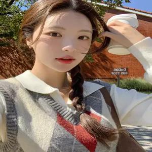 레이어드추천 아가일 니트 베스트 니트조끼 데이트룩 데일리룩 나들이룩 출근룩 vs413