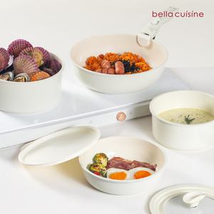 벨라쿠진 크림벨 IH 세라믹 멀티핸들 냄비 프라이팬 7종 세트 /인덕션 가능