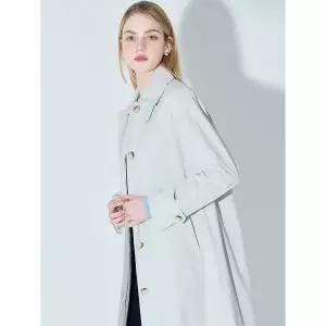 [하프클럽/리스트]품격있는 코튼 솔리드 맥 트렌치코트