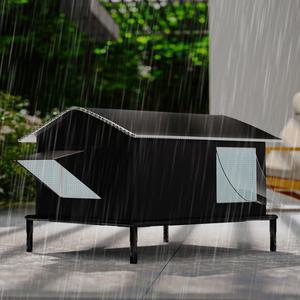 야외 고양이 텐트형 하우스 방수 보온 보냉 블랙