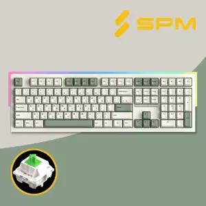 SPM 몽돌 키보드 PL108W 아라 풀배열 베이지 몽돌 화이트축