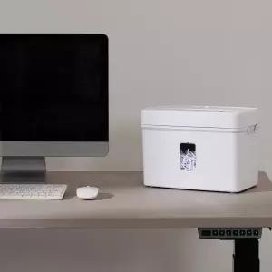 탁상용 소형 꽃가루 자동 문서세단기 SC-206A A4 6매 8.5L 5x34mm DIN P-3 +오일페이퍼5매