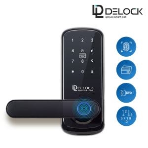 딜락 신제품 Y10 지문인식 목문용 지문+카드키2개+비상키2개+번호키 이중인증가능 음성안내 차임벨기능 방문손잡이 사무실 무타공 도어록 나무문용 판넬문 현관문 디지털도어락