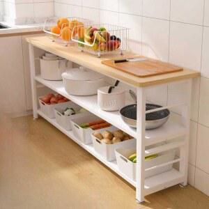 주방 보조 조리대 미니 100cm 바테이블 좁은공간 렌지대 60x30x80cm