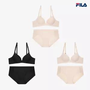 [휠라 언더웨어] 에센셜 베이직 와이어브라 드로즈 세트 3종 택 (FI4BAG1642F_3SKU)