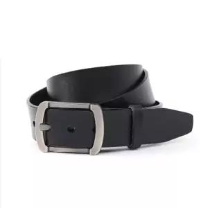 남자 소가죽 허리띠 블랙 아버지 무광 워크맨 클래식 (WFHH2VM)