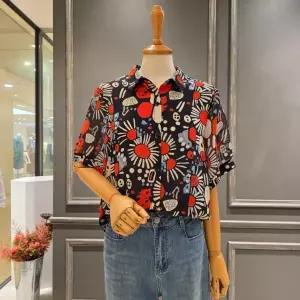 [대구백화점] [아니베에프]플라워 패턴 쉬폰 블라우스(A56WBL560)