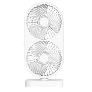 sh) 대용량배터리 듀얼 충전 팬 탁상용 4000mAh 저소음 듀얼팬선풍기 5인치 좌우회전 선풍기 C타입