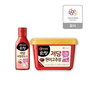[청정원]청정원 순창 저당고추장 500g+저당 비빔면소스 270g