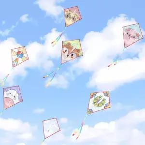 연만들기 세트 가오리연 (얼레포함) /학교/유치원/전통/민속/놀이/체험/학습/DIY/연/색칠/꾸미기