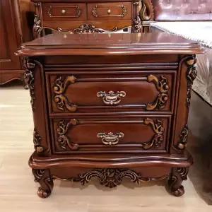 빈티지 인테리어 협탁 엔틱2단 서랍 수납장 침실 사이드 테이블