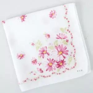 일본 가제손수건/타올 테누구이 (정사각) (국화 핑크)