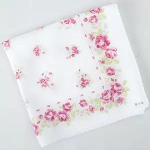 일본 가제손수건/타올 테누구이 (정사각) (작은장미 핑크)