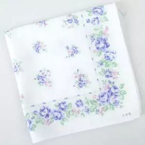 일본 가제손수건/타올 테누구이 (정사각) (작은장미 블루)