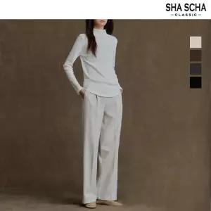 [홈쇼핑인기]샤샤 헤링본 기모 세미와이드 팬츠 1종