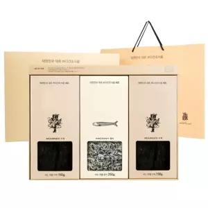 [부산기장특산품] 씨드 3종 선물세트 (미역 150g+멸치 250g+미역 150g)
