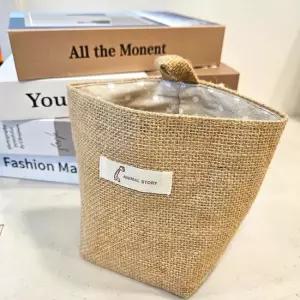 걸이형 사탕 간식 바구니 린넨 소재 바스켓 매장 식당 가정 학교 장식 면