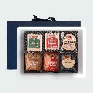 [제주햄] 흑돼지로 만든 실속 소세지 선물세트 6팩 추석 설날 명절