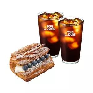 [뚜레쥬르] 블루베리 패스트리 크림북+아이스아메리카