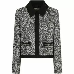 [JJ JIGOTT][JJ지고트]체인 장식 메탈 스팽글 크롭 재킷 GNAA0JK18_DG