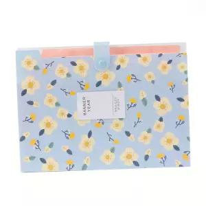 OCE 플라워 파일 북 포켓 서류철 6칸 스카이