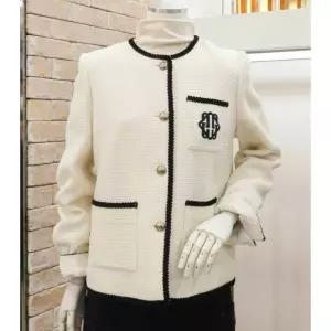 [JJ JIGOTT][JJ지고트]브레이드 디테일 라운드넥 재킷 GNBA0JK30_DG