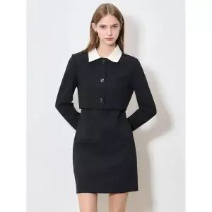 [리스트]배색 칼라 버튼 원피스 택가격 368000원 _P406468039