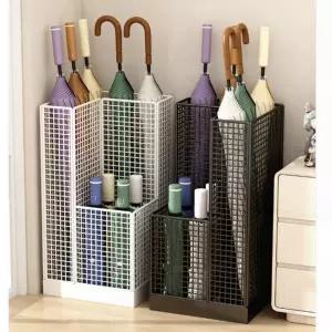 메쉬 우산꽂이 사각 스틸 대용량 업소용 사무실 매장 카페 현관 정리