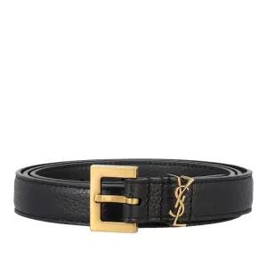 카산드르 스퀘어 버클 그레인드 가죽 벨트 612616DTI0W 1000