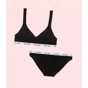 캘빈클라인 언더웨어 여성 여자 우먼스 캐러셀 패디드 브라렛 세트 블랙 QP3333AUB1+D1618O001 3871595