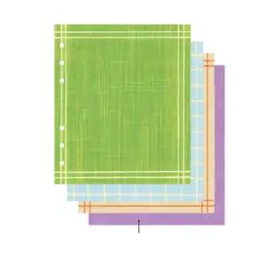 A6 와이드 6공 컬러 디자인 다이어리 속지 리필 용지 내지