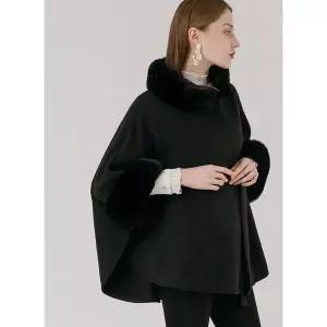 [막스까르띠지오]퍼 배색 케이프_P408787904