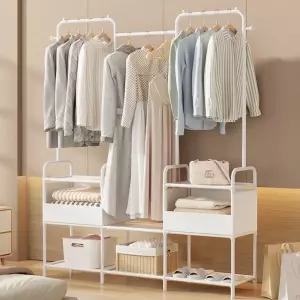 심플 3단 수납 행거 옷장 멀티 옷걸이 자취방 중첩걸이 망치 사은품증 리틀하우스마켓 LHOSH0010