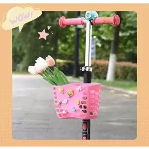 포르르 킥보드바구니 라탄 자전거 미니벨로 가방