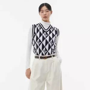 LAP 로고플레이 브이넥 니트 베스트 AP4KVA62