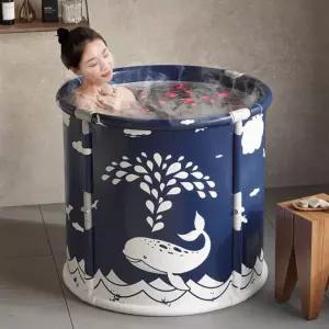 70X65CM 써클 접이식욕조 반신욕 반식욕기 이동식욕조 반신욕조 간이욕조 반신욕욕조 가정용욕조-욕조.이