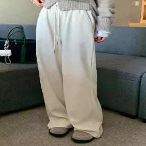 밀키드 도톰 융기모 와이드 밴딩 팬츠 (one color)