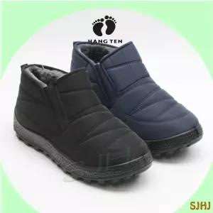 행텐 550 남성 털방한 슬립온/블랙 네이비/따뜻하고 가벼운 발목 패딩슈즈 눈·얼음길에 강한 겨울 필수템 스타일과 보온을 동시에