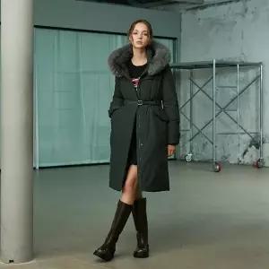 [에고이스트]ER4TD506인퀼팅벨티드폭스퍼구스롱다운