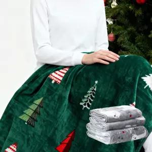 중형 극세사 케이스 겨울용 치마 무릎 담요 2종